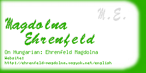 magdolna ehrenfeld business card